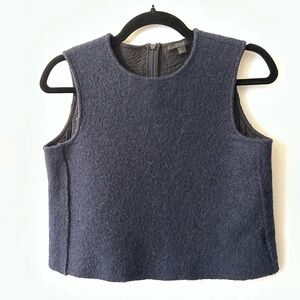COS Indigo Wool Sleeveless Cropped Top